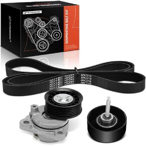 A-Premium Engine Serpentine Belt Drive Kit with Tensioner & Idler Pulley Compatible with Ford Focus 2005 L4 2.0L