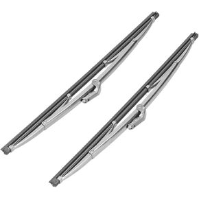 Stainless Steel Windshield Wiper Blades Polished Silver Set for Front of Car 1230.48cm Universal