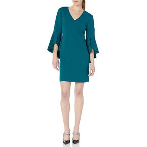 Trina Turk Women's Ruffle Flounce Sleeve Dress
