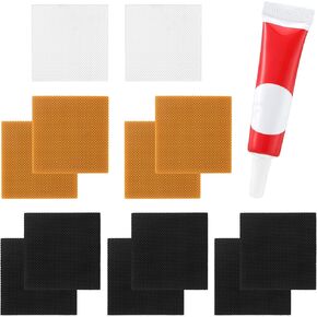 6 Pair Shoe Repair Rubber Patch with Shoe Glue High Heels Replacement Patch Non Slip Heel Grips Shoes Bottom Repairing Material