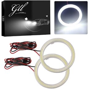 Grandview 2pcs Car Light LED Chips 70MM 60SMD Angel Eyes Halo Ring Headlight Warning Lamps 12V Red