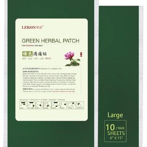 Lekon - Relief Green Herbal Patch 10 Sheets Per Pack - Large