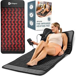 Lifepro Full-Length 74" Far Infrared Mat - Foldable Mat with Far Infrared Heating Pads for Improved Mood, Energy, & Recovery - Therapy Device with Far Infrared Heating