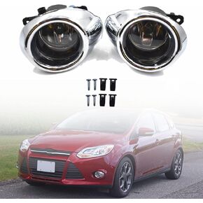 2-Pack Clear Lens Driving Fog Lights with Bulbs Replacement for 2012-2014 Focus S/SE/SEL/Titanium models