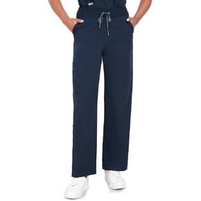 COMENII Scrubs for Women, High Waisted Relaxed Womens Scrub Pants with 6 Pockets & Elastic Waistband, Easy-Care Women Scrub