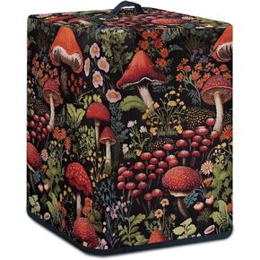 FOR U DESIGNS Mushroom Air Fryer Cover Dust Cover Fit for 5-7 qt Kitchen Protective Cover Pressure Cooker Coffee Machine Applicance Cover with Pocket