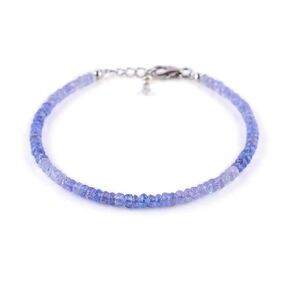 Shaded Ruby, Natural Gemstone Handmade Full Beaded Bracelet Jewelry, Birthstone, Energy Healing Crystals, Bracelets for Women, 925 Sterling Silver Chain 18 inch