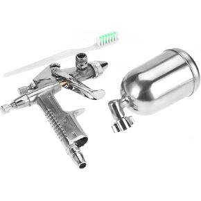 Professional 0.5mm Nozzle Spray Gun, 125ml Mini Pneumatic Spray Gun Gravity Spray Gun Air Spray Gun for Car Painting Repair