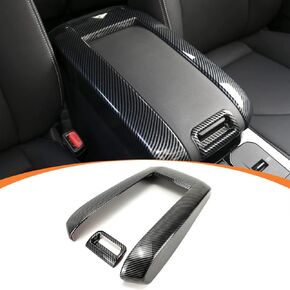 Armrest Box Cover Compatible with Toyota Highlander 2020 2021 2022 2023, Center Console Protector, ABS Decorative Interior Accessory (Armrest Cover, Carbon Fiber Style)