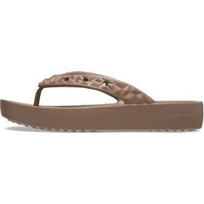 Crocs Women's Baya Platform Flip Sandal, Navy, 6