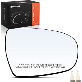 A-Premium Right Passenger Side Heated Mirror Glass with Backing Plate Compatible with Kia Optima 2011-2016 - Exterior Side View Convex Mirror