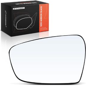 A-Premium Left Driver Side Heated Mirror Glass with Backing Plate - Compatible with Kia Forte, Forte5, 2014 2015 2016 2017 2018 - Exterior Side View Flat Mirror