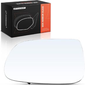 A-Premium Left Driver Side Heated Mirror Glass with Backing Plate - Compatible with Audi Q5 2009-2017, SQ5 2014-2017 - Exterior Side View Flat Mirror