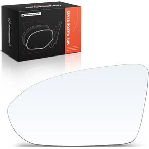 A-Premium Left Driver Side Non-Heated Mirror Glass with Backing Plate - Compatible with Chevrolet Cruze 2016 2017 2018 2019, Exterior Side View Flat Mirror