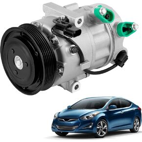 Air Conditioner AC Compressor with Clutch Compatible with Hyundai Elantra 2014-2016 1.8L,for Forte 2014-2015 1.8L/2.0L,Replace Part# 197383, 198383, 97701A5800, 97701F2800