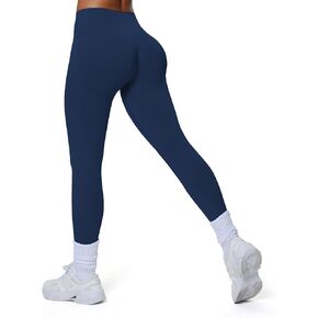 Aoxjox Workout Peach Contour Seamless Hidden Scrunch Butt Lift Leggings for Women Gym Yoga Pants