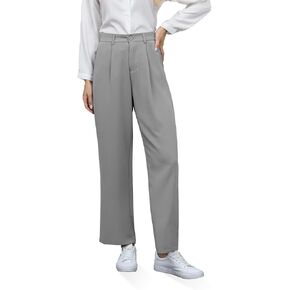 Hody Lovy High Waisted Wide Leg Work Pants for Women Business Casual Straight Leg Pants Woman Dress Pants Palazzo Trousers