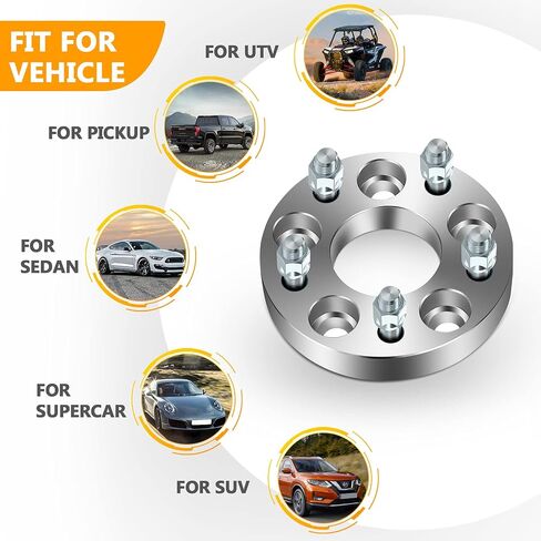 OCPTY 6x4.5 to 6x4.5 Wheel Spacers for Dakota for Durango for Viper 1 inch 1/2 Studs 71.5mm Hub Bore Forged Wheel Spacers 6 lug 4PCS in Saudi Arabia