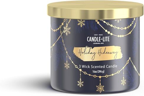 Candle-Lite Christmas Scented Candles, Gingerbread Latte Fragrance, 14 oz Three-Wick Aromatherapy Jar Candle, Perfect for Gifting and Celebration in Saudi Arabia