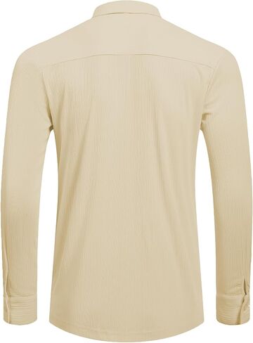 COOFANDY Athletic Fit Dress Shirts for Men Ribbed Knit Textured Button Down Shirts in Saudi Arabia