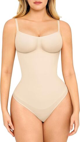 FeelinGirl Shapewear Bodysuit Tummy Control for Women Seamless Sculpting Snatched Waist Body Shaper Body Suit in Saudi Arabia