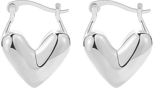 Heart Small Gold Hoop Earrings for Women Trendy, 18K Gold Plated Earrings Hoops Hypoallergenic Jewelry Gifts in Saudi Arabia
