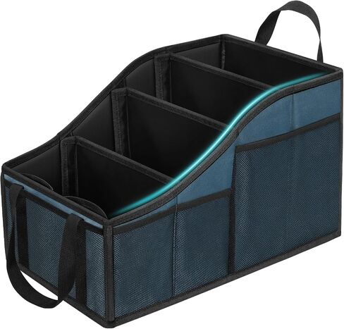 YOHOOLYO Car Seat Organizer Backseat Car Organizer with 4 Compartments, 4 Cup Holders and 7 Mash Pockets, Collapsible Passenger Seat Organizer Car Organizer for Front Seat Back Seat in Saudi Arabia