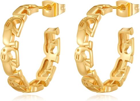 Gold Earrings for Women, 14K Gold Plated Lightweight Gold Hoop Earrings Hypoallergenic Gold Earrings for Women Trendy Fashion Jewelry Gifts for Women in Saudi Arabia