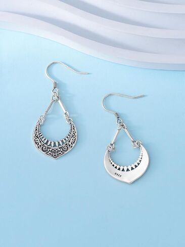Boho Lotus Earrings for Women 925 Sterling Silver Lotus Flower Earrings Dangle Lotus Jewelry Gifts for Women in Kuwait