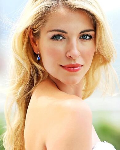 Starchenie Huggie Hoop Earrings 925 Sterling Silver 14mm Hoop Earrings Teardrop Birthstones Dangel Drop Earrings Gift for Women in Kuwait