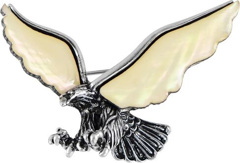 Alilang Vintage Soaring Eagle Bird Animal Brooch Pin & Pendant Suit Lapel Pin for Valentine's Day Anniversary in Kuwait