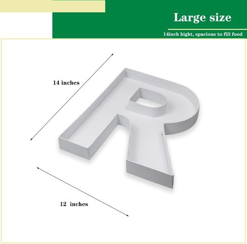 "MRS" Fillable Cardboard Letter for Charcuterie Board Engagement Bride Shower Food Container Decoration Box (14inch) in Saudi Arabia