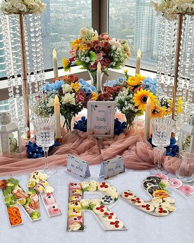 "MRS" Fillable Cardboard Letter for Charcuterie Board Engagement Bride Shower Food Container Decoration Box (14inch) in Saudi Arabia