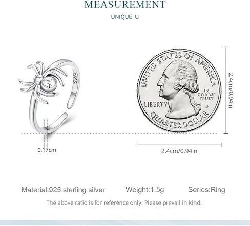 Shysnow Halloween Ring for Women 925 Sterling Silver Vintage Skull Skeleton Scorpions Spider Cross Devil Adjustable Animal Open Wrap Ring with Zirconias Halloween Jewelry Gifts in Saudi Arabia
