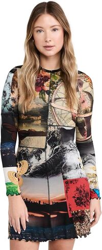 alice + olivia Women's Delora Paneled Flare Mini Dress in Kuwait