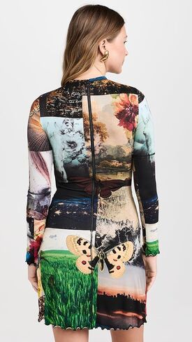 alice + olivia Women's Delora Paneled Flare Mini Dress in Kuwait