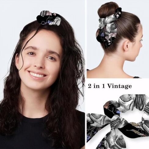 Adjustable Winter Blue Snowflake Surgical Scrub Cap with Button, Ponytail Pouch, Sweatband for Women with Bow Hair Scrunchy in Saudi Arabia