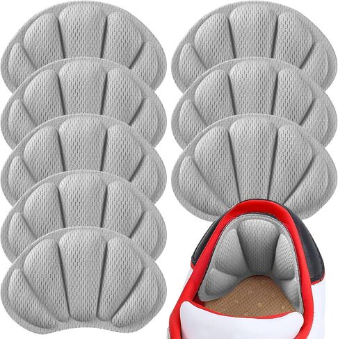 Back of Heel Cushion Pads, Adhesive Heel Grips Inserts for Boots, Loose Shoes Too Big, Reusable Heel Guards Liners for Women Men, Improve Shoe Fit,8PCS-Gray in Saudi Arabia