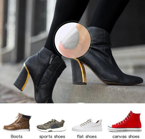 Back of Heel Cushion Pads, Adhesive Heel Grips Inserts for Boots, Loose Shoes Too Big, Reusable Heel Guards Liners for Women Men, Improve Shoe Fit,8PCS-Gray in Saudi Arabia