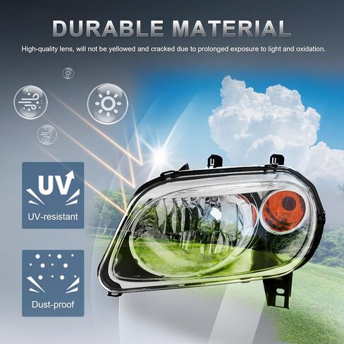 Headlights Assembly Compatible with 2006 2007 2008 2009 2010 2011 Chevy HHR Headlight Replacement Driver and Passenger Side w/High/Low Bulb H13(Included) Black/Clear/Amber in Saudi Arabia