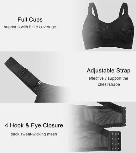 Annenmy Bras for Women No Underwire Posture Corrector Bra Push up Wireless Bras Comfy Light Support Everyday Bras in Saudi Arabia