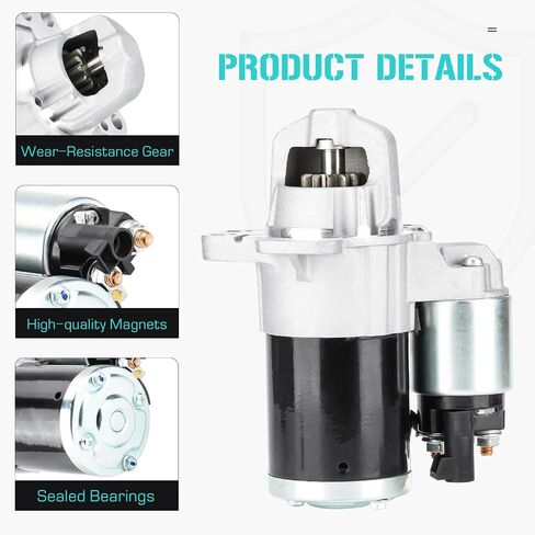 Starter for Cadillac CTS 2005-2014, for SRX 3.6L 2006-2009, for STS 3.6L 2006-2011, for ATS 3.6L 2013 2014, for Chevrolet Camaro 3.6L 2010-2014, 410-48140, M0T35874, M0T35875 in Saudi Arabia