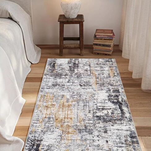 Area Rugs 5x7, Ruys for Living Room, Washable Rug Non Slip Repellent Floor Carpet, Low Pile Soft Vintage Rug for Bedroom Kitchen Bathroom Living Room Home Office, Blue-Black in Saudi Arabia