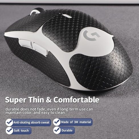Anti-Slip Mouse Grip Tape for Logitech G Pro Wireless Mouse Skin Sweat-Resistant G Pro Mouse Sticker Decal(White) in Saudi Arabia
