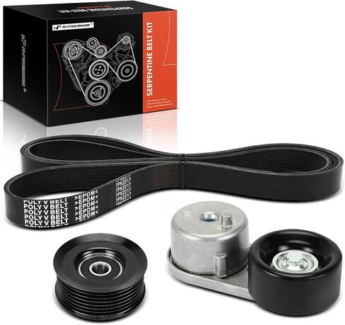 A-Premium Engine Serpentine Belt Drive Kit Compatible with Nissan Frontier 2013, Pathfinder 2007/2009-2012, NV1500/NV2500/NV3500 2013, Xterra 2007/2009-2013 & Suzuki Equator 2009-2012, 4.0L in Saudi Arabia