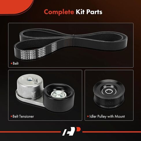 A-Premium Engine Serpentine Belt Drive Kit Compatible with Nissan Frontier 2013, Pathfinder 2007/2009-2012, NV1500/NV2500/NV3500 2013, Xterra 2007/2009-2013 & Suzuki Equator 2009-2012, 4.0L in Saudi Arabia
