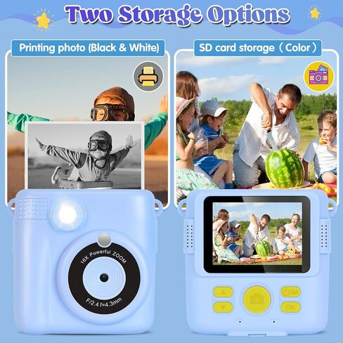 Instant Print Camera for Kids - 2.4 Inch Kids Camera Instant Print with Print Paper&32G Card - Kids Toys HD Digital Camera as Christams Birthday Gifts for Girls Boys Age 3-12(Pink in Saudi Arabia