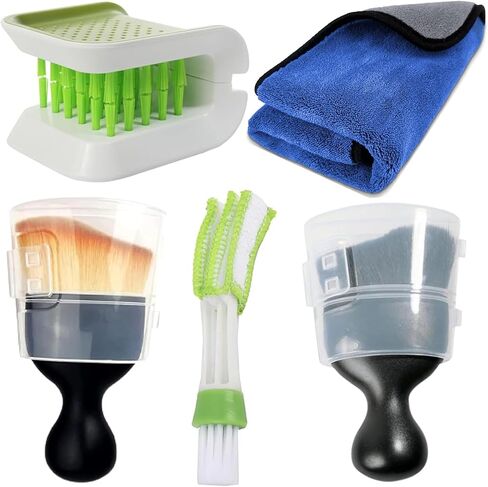 Detailing brush set, Double-Sided Car Seat Belt Cleaning Brush, Car drying towel,Non-Slip Exterior&Interior detailing brushes, detailing brush kit,car cleaning brush for Air Vent, Dashboard, Leather in Saudi Arabia