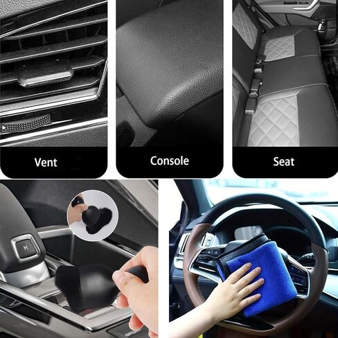 Detailing brush set, Double-Sided Car Seat Belt Cleaning Brush, Car drying towel,Non-Slip Exterior&Interior detailing brushes, detailing brush kit,car cleaning brush for Air Vent, Dashboard, Leather in Saudi Arabia