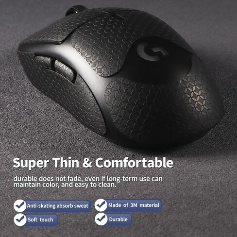 شريط ماوس مقاوم للعرق لـ Logitech G Pro X Superlight 2 ملصق مضاد للانزلاق لـ G Pro Superlight 2 غلاف لاصق مسبق القطع (أسود) in Saudi Arabia